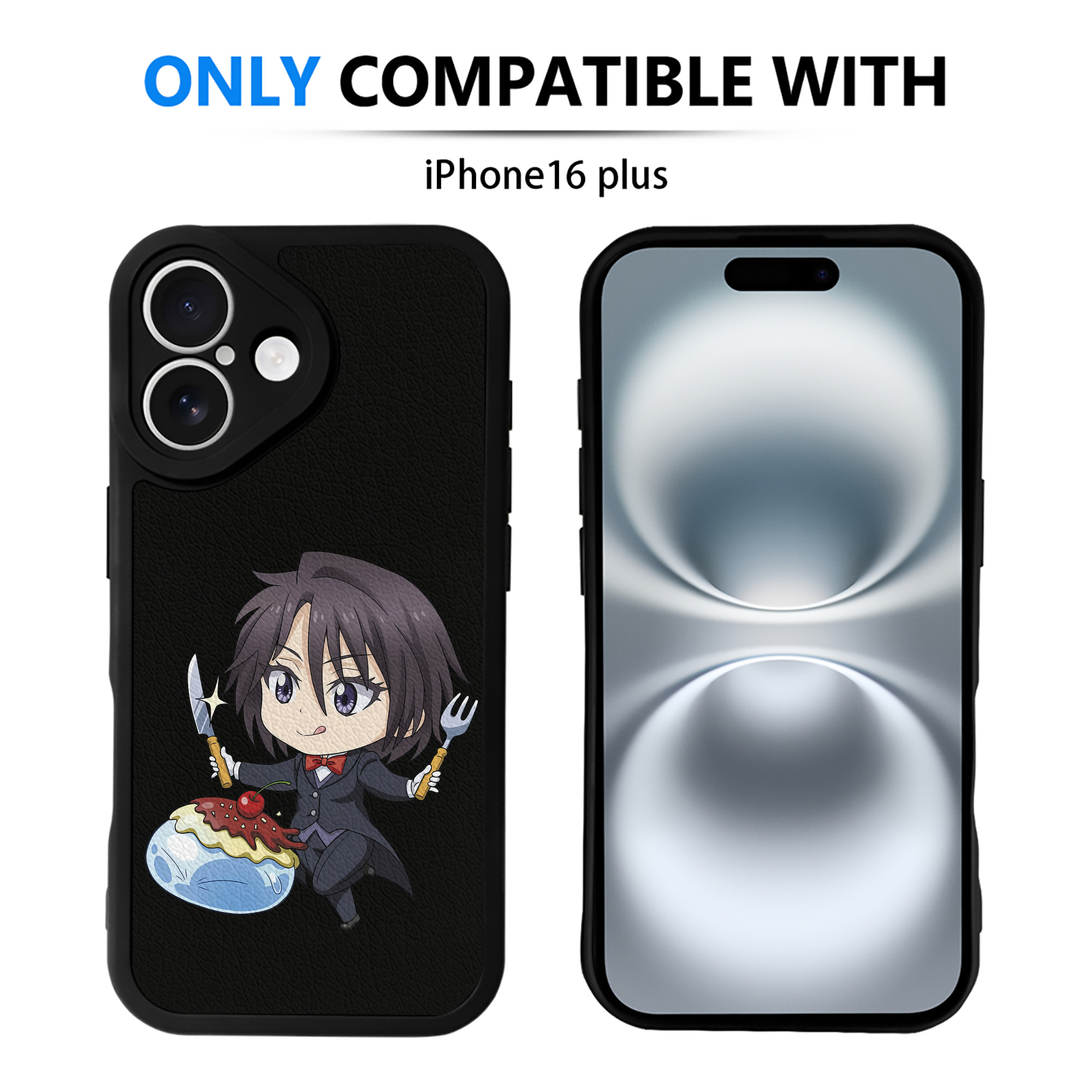 （画像用） 転スラ Regarding Reincarnated to Slime 【iPhone 16シリーズ対応】シリコンスマホケース（レザー調） 材質：シリコン